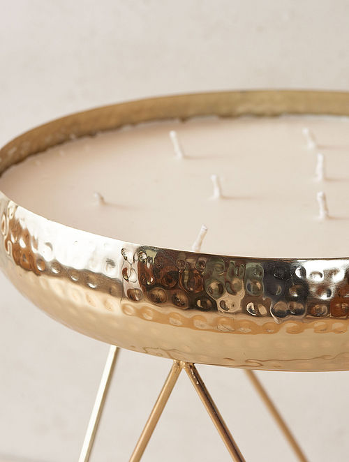 Set of 3 candle urli with stand