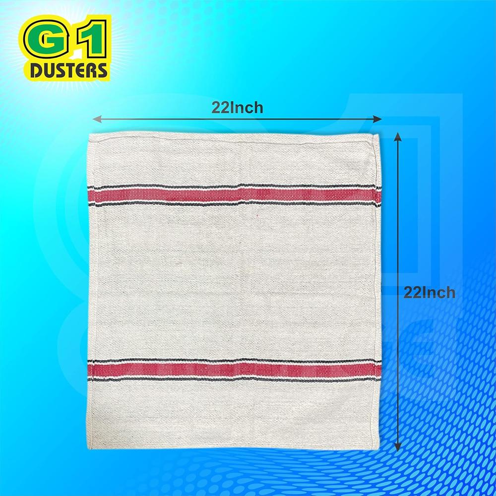 Cotton Floor Cleaning Duster - 24x30 Inches, White Cotton, Reusable, High Absorbency, Stitched Edge