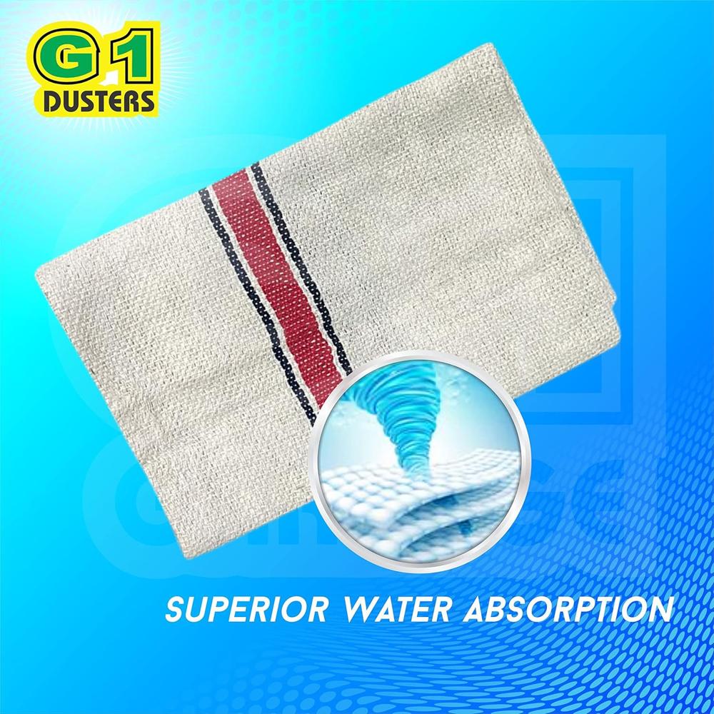 Cotton Floor Cleaning Duster - 24x30 Inches, White Cotton, Reusable, High Absorbency, Stitched Edge