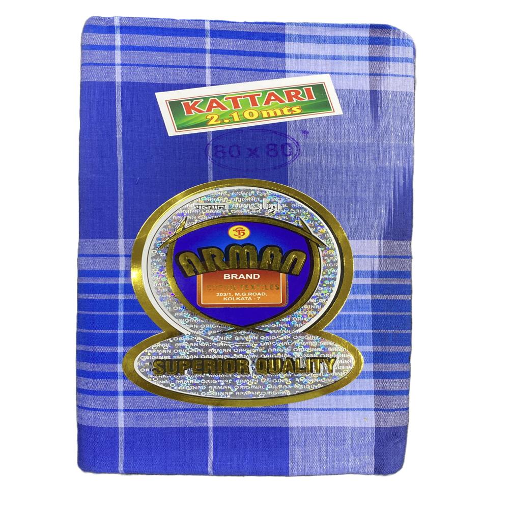 2.10Mts Alibaba  Kattari Check Cotton Lungi