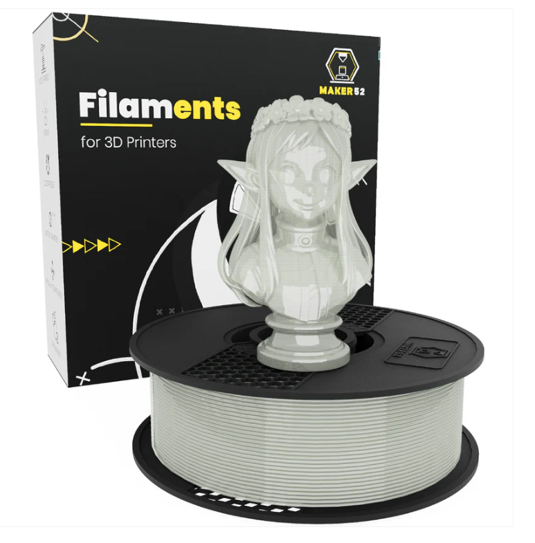 MAKER52 HS PLA+ Filament - 1.75mm High-Strength Premium 3D Printing Material - Clear Glass