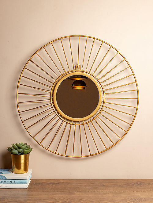 sunbeam-style wall mirror