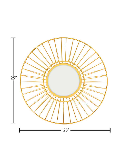sunbeam-style wall mirror