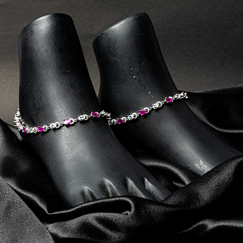 Ladies Silver Anklets