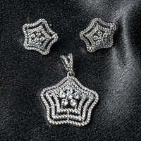 Ladies Silver Pendant Set