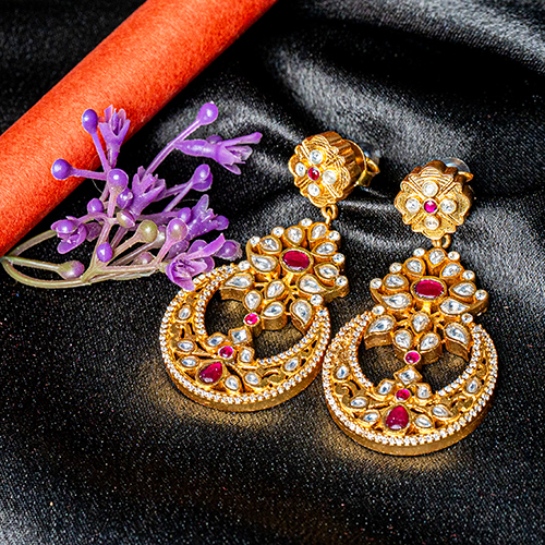 Ladies Silver Ear Tops