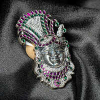 Mens Silver Brooch - 92.5% Sterling Silver, 6-8cm, High Polish Glossy | Tarnish-resistant, Handcrafted, Custom Engraving