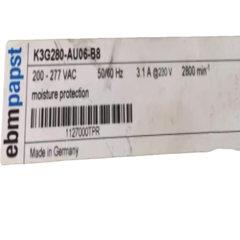 EBMPAPST K3G280-AU06-B8 220-277V 3.1A 1000W 2800RPM 28089mm Industrial Centrifugal Cooling Fan