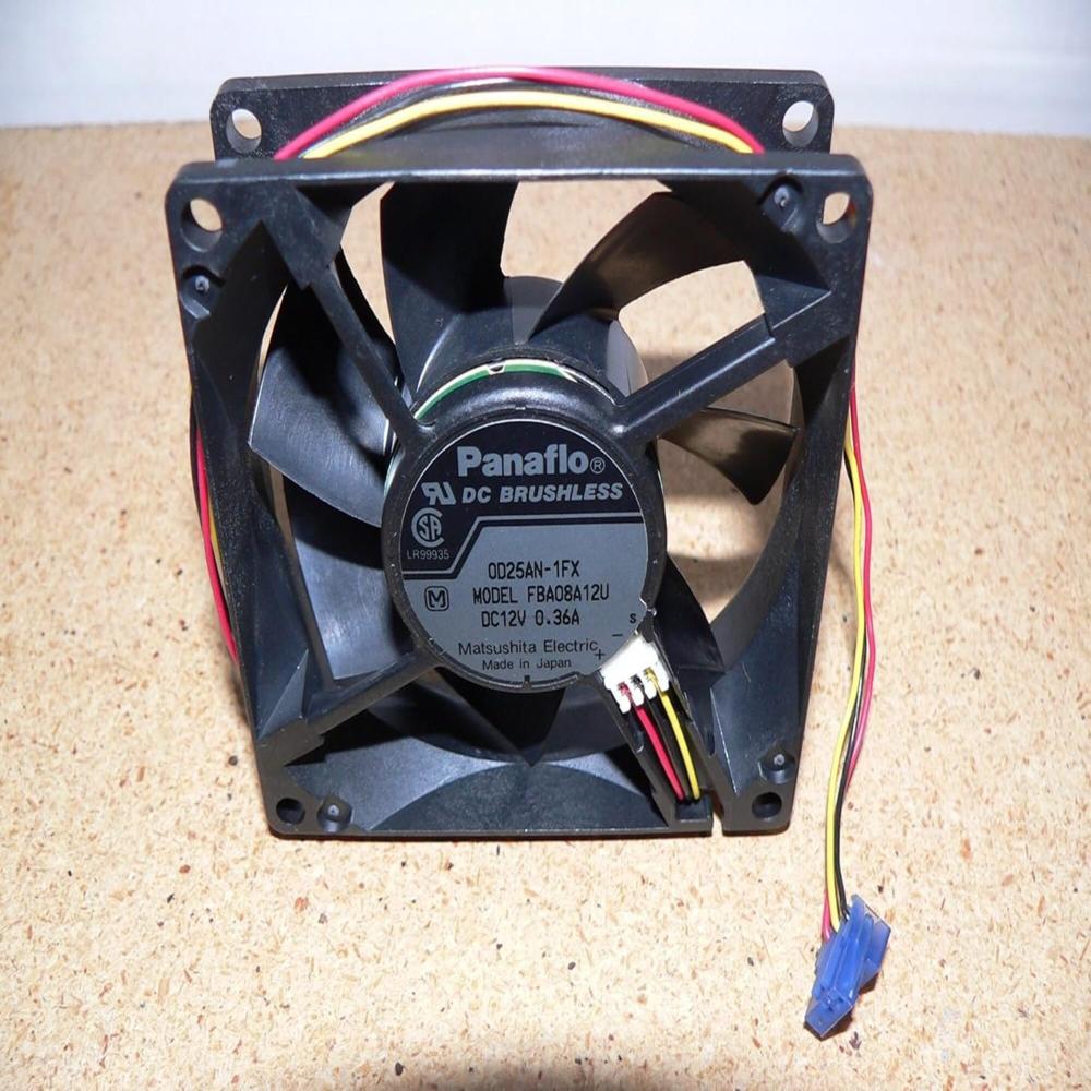 PANAFLO FBA08A12U 12V DC 0.36A 8025mm Ball Bearing Industrial Inverter Axial Cooling Fan