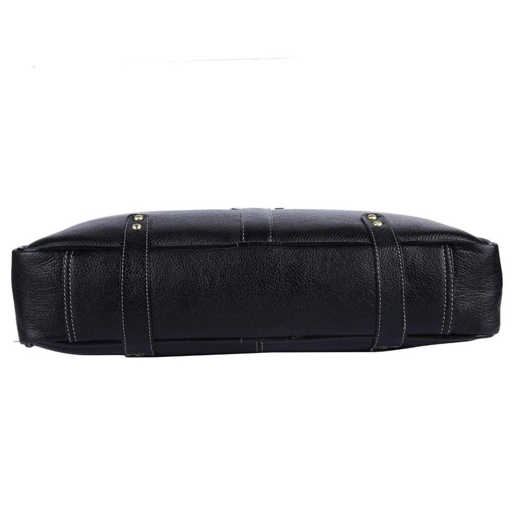 Jet Black Leather Executive Bag