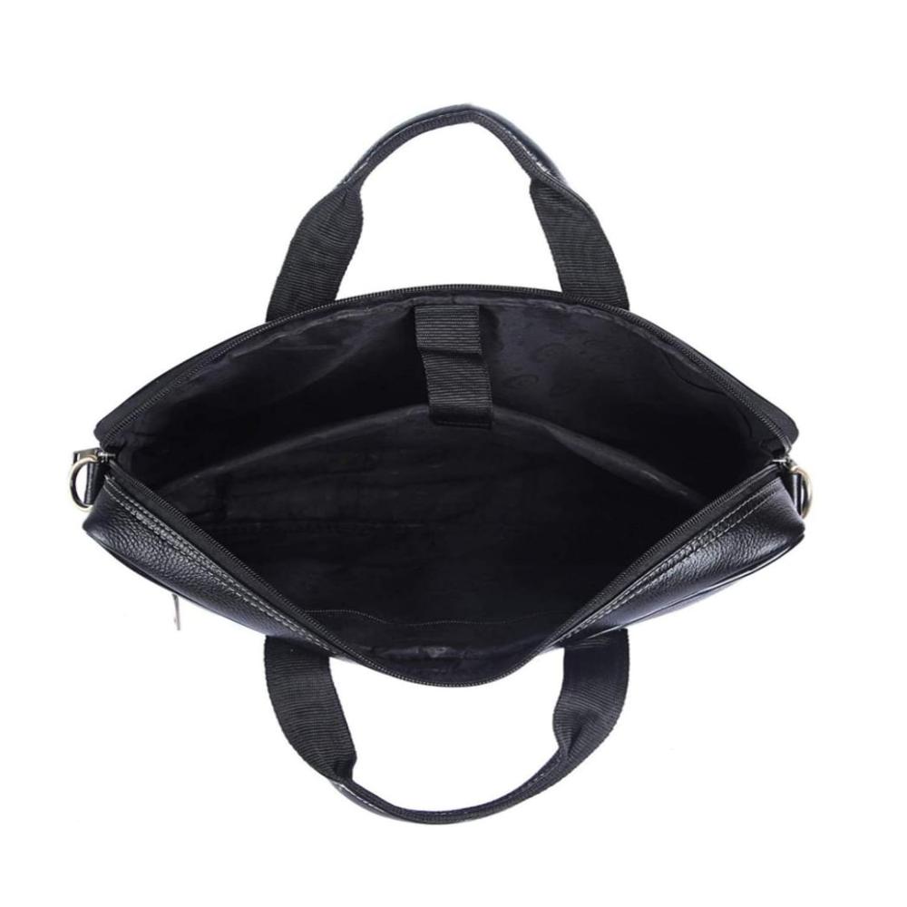 Jet Black Leather Executive Bag