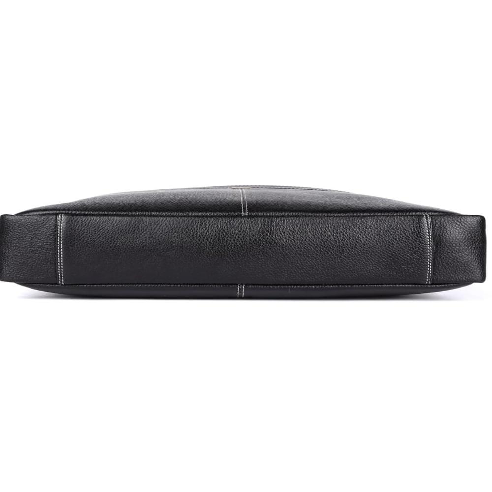 Matte Black Leather Executive Bag