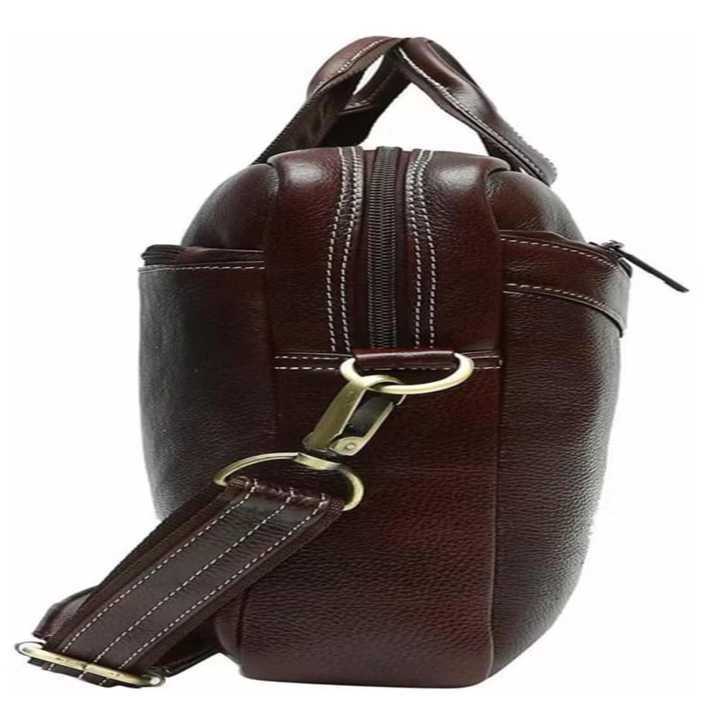 Sable Brown Leather Executive Bag