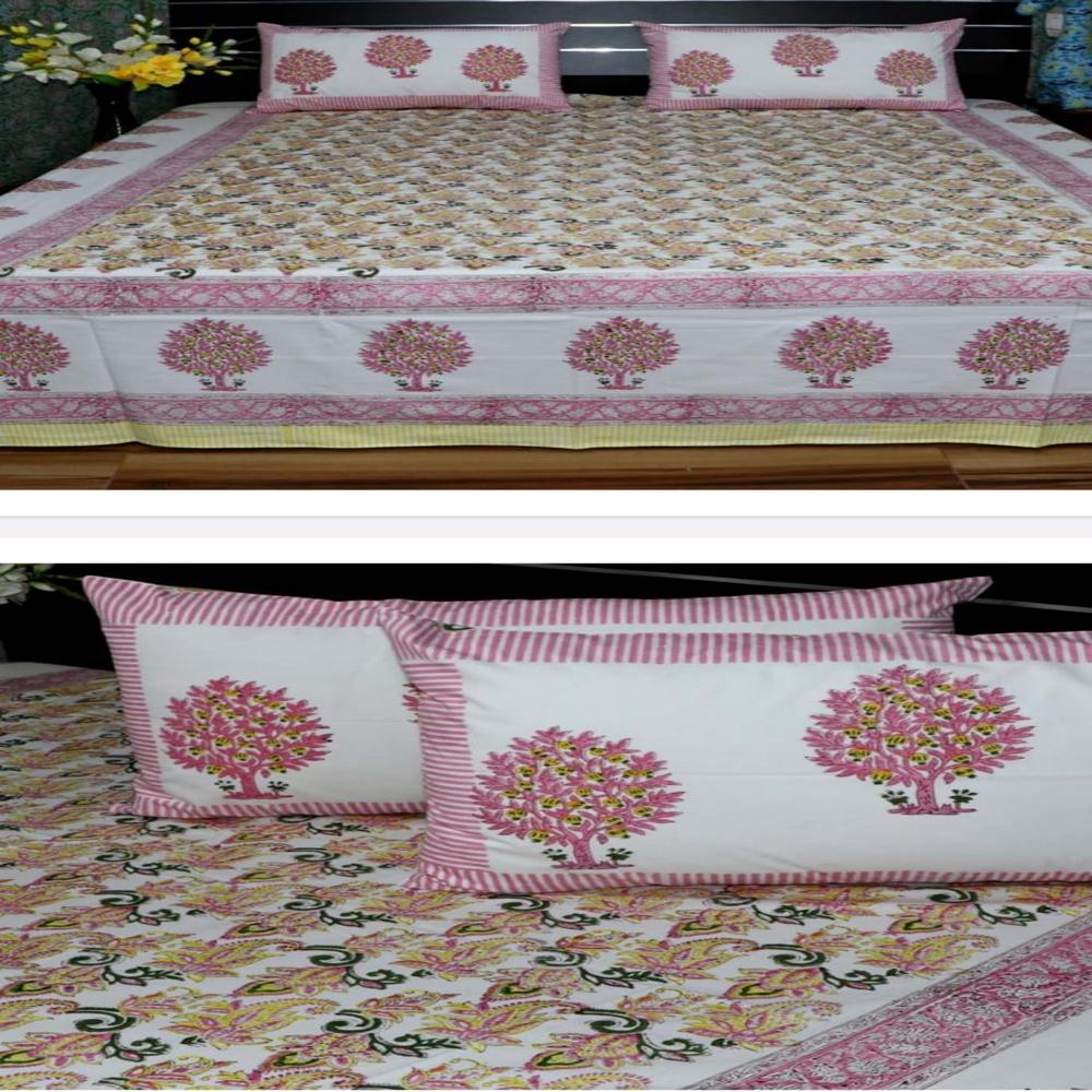 Cotton Printed Bedsheet - Color: Multicolour