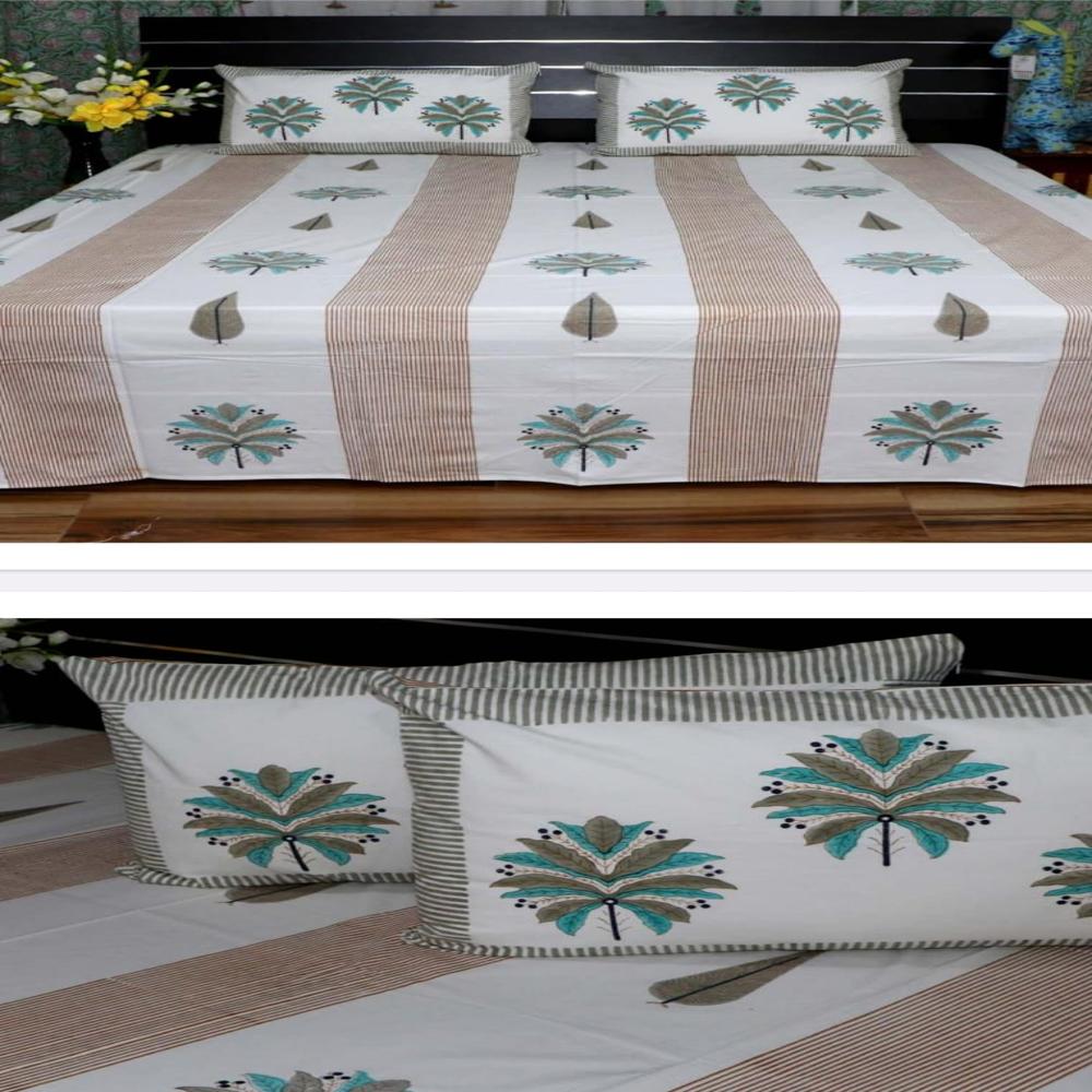 Cotton Printed Bedsheet - Color: Multicolour