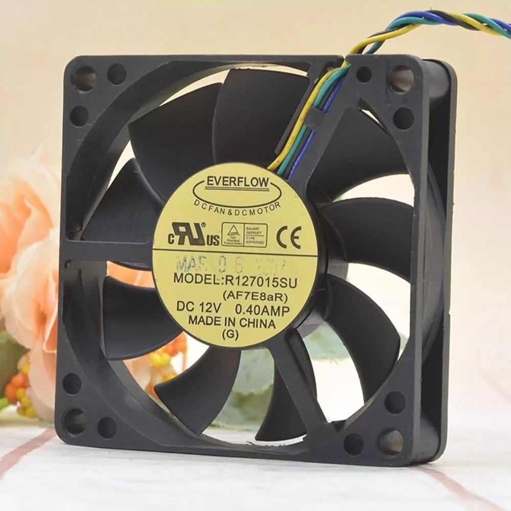 EVERFLOW R127015SU 12V DC 0.40A 7015mm Ball Bearing Industrial Inverter Axial Cooling Fan