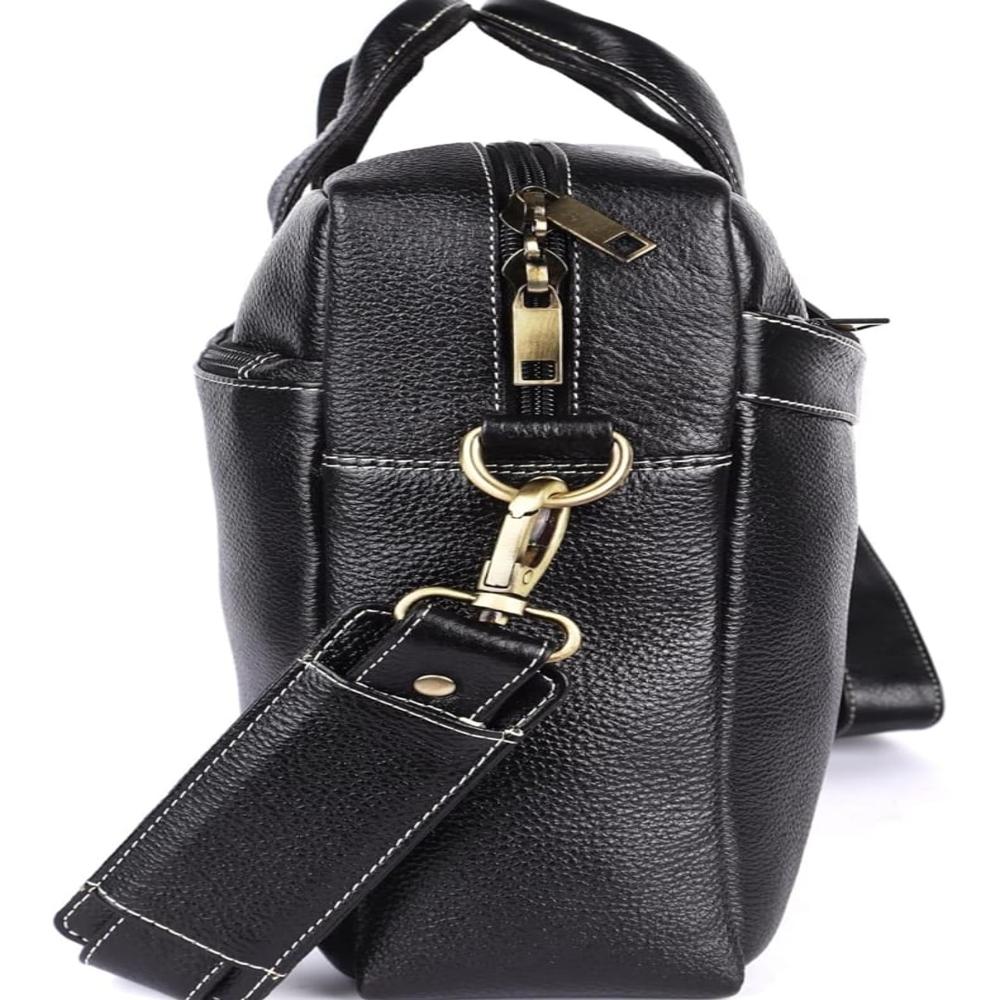 Black Leather Executive Bag - Design: Simple