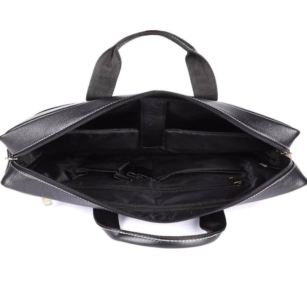 Onyx Black Leather Executive Bag