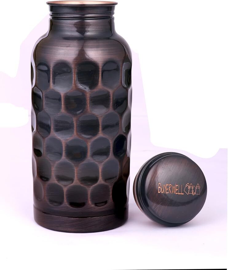 Pure Copper Antique Diamond Hammered Water Bottle