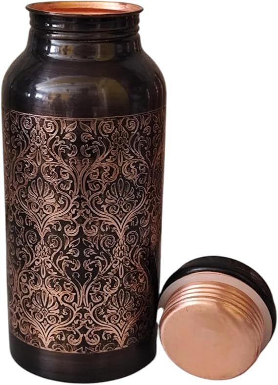 Embossed Copper Water Bottle