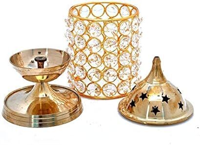 Buyerwell Decorative Crystal Brass Akhand Deep (17)