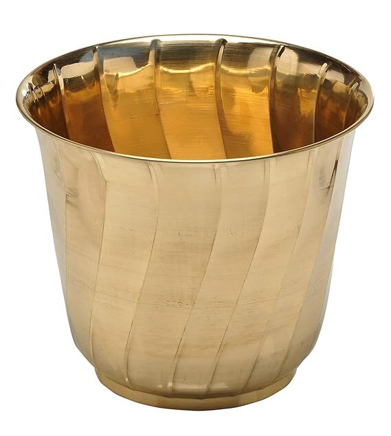 Decorative Brass Planter (Diameter 10 inch X Height 8 inch) Home Decor, Garden