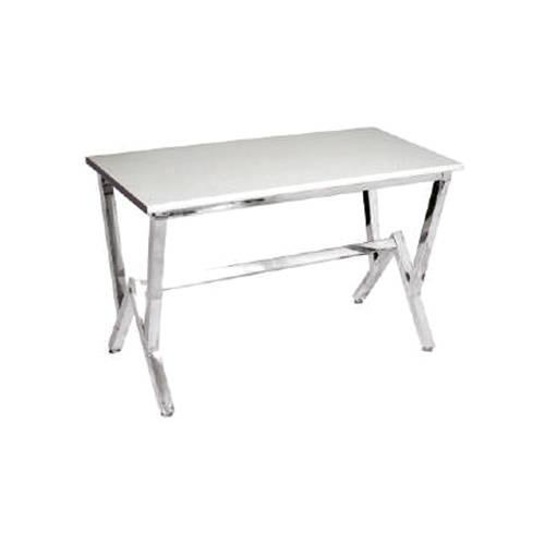 EEZY 566 Stainless Steel Wooden Top Restaurant Table