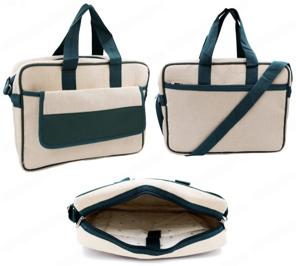 Premium Jute Conference Bag - Capacity: Fits Up To 15.6-Inch Laptops Kg