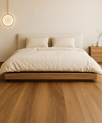 Silken Teak Flooring - Natural Teak Wood 1200x125 Mm Silken Teak, Glossy Silky Smooth Finish, Micro-beveled Edges, Fsc Certified, High Termite Resistance