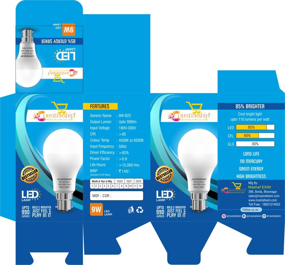 LED Bulb And Penal Packing Box