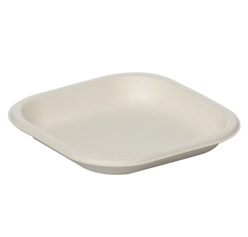 7 inch square Disposable plain plate
