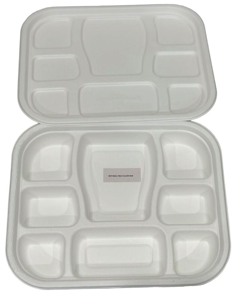 8cp Disposable meal tray with lid