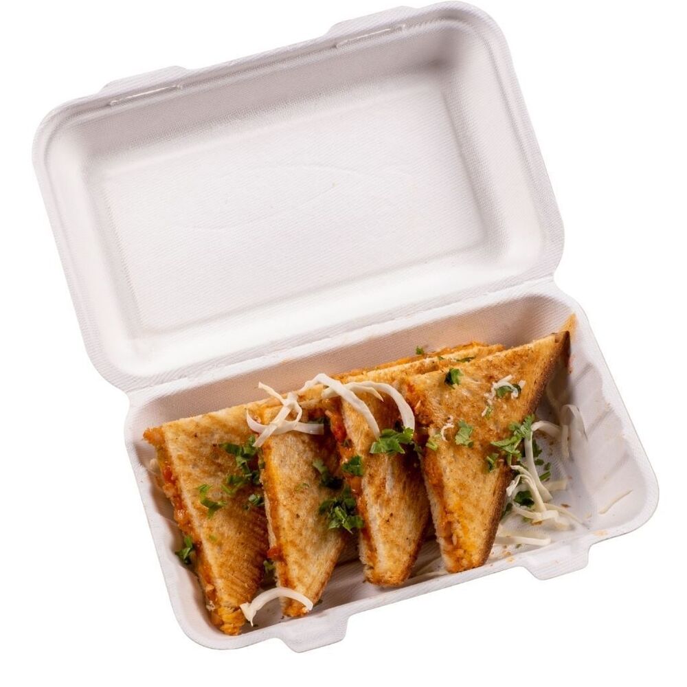 Rectangular clamshell box