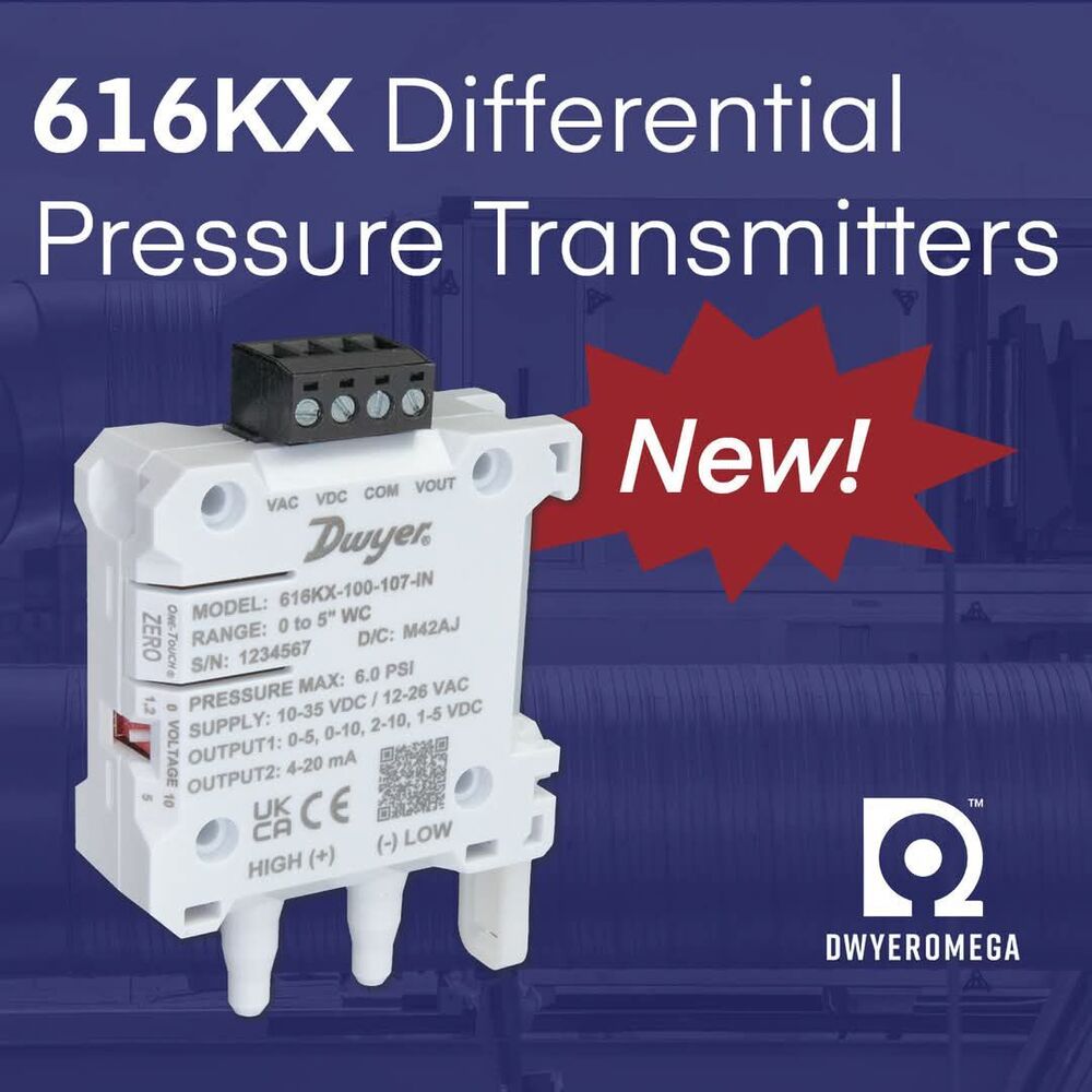 DWYER 616KX-100-107-IN DIFFERENTIAL PRESSURE TRANSMITTER
