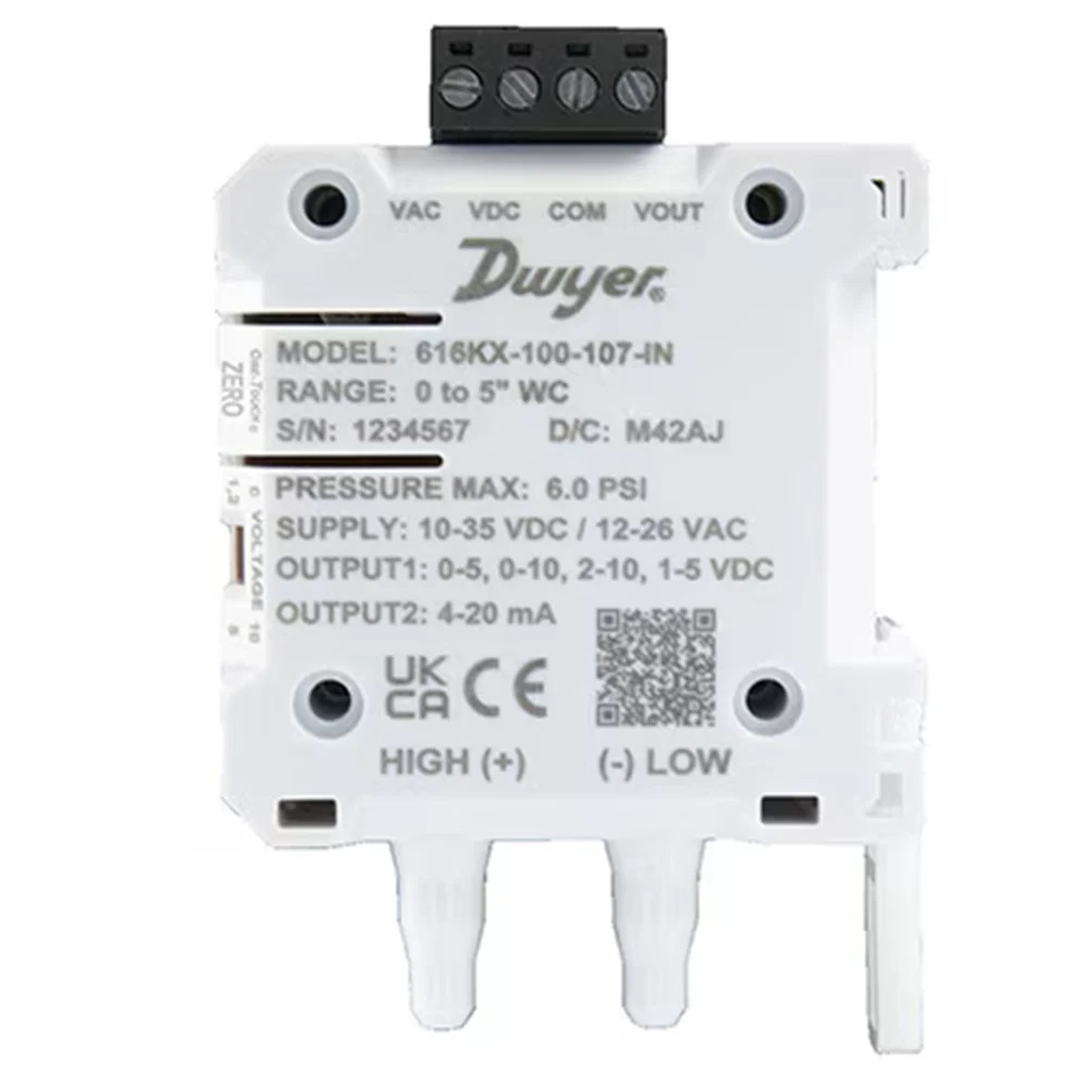 DWYER 616KX-100-107-IN DIFFERENTIAL PRESSURE TRANSMITTER