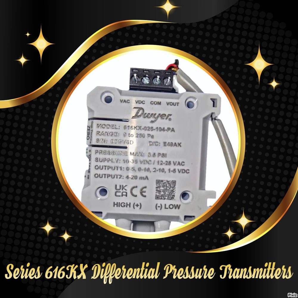 DWYER Pressure Transmitter MODEL 616KX-025-104-PA Range  0 to 250 Pascal