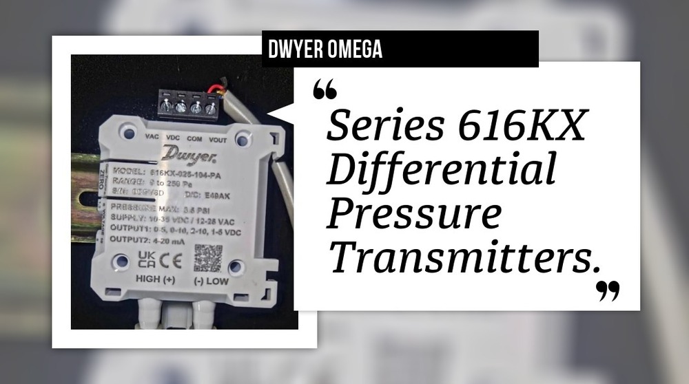DWYER Pressure Transmitter MODEL 616KX-025-104-PA Range  0 to 250 Pascal