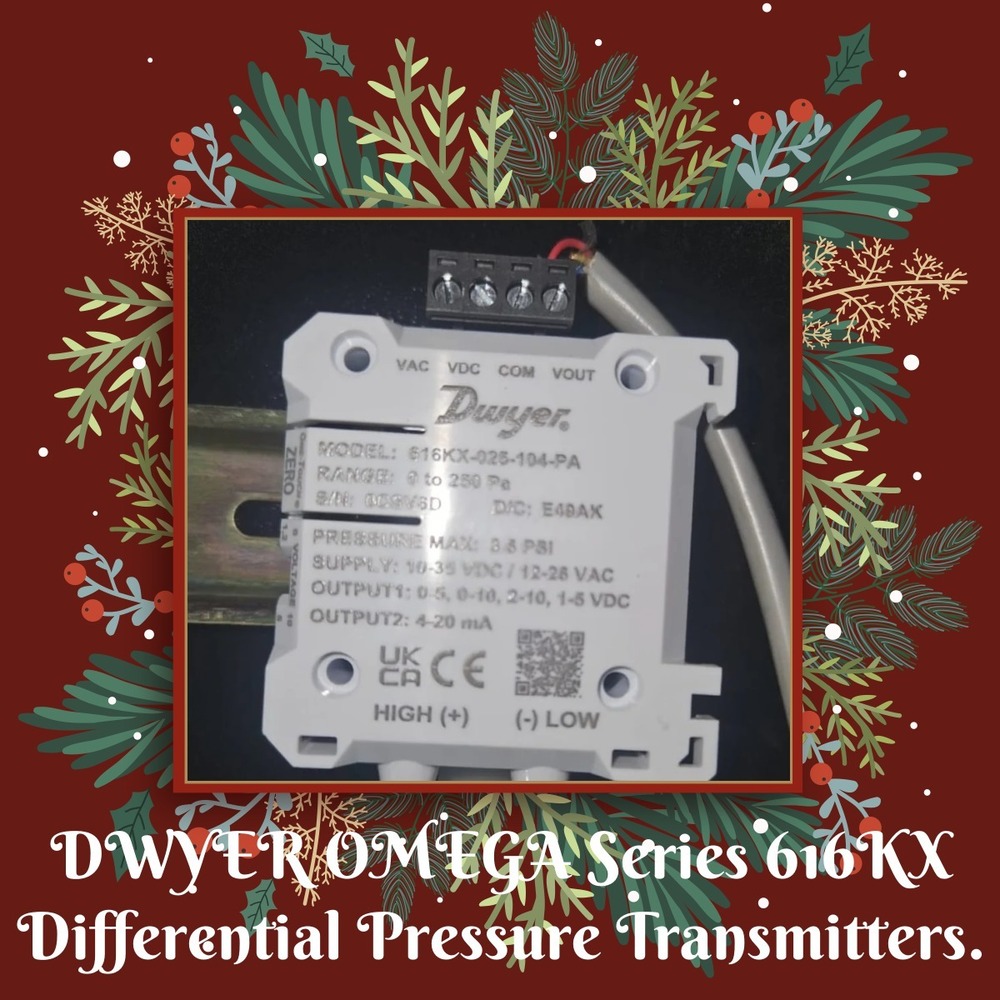 DWYER Pressure Transmitter MODEL 616KX-025-104-PA Range  0 to 250 Pascal