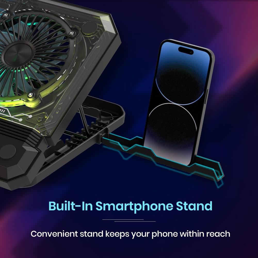 Portronics My Buddy Air 5 Laptop Cooling Pad with Dual Cooling