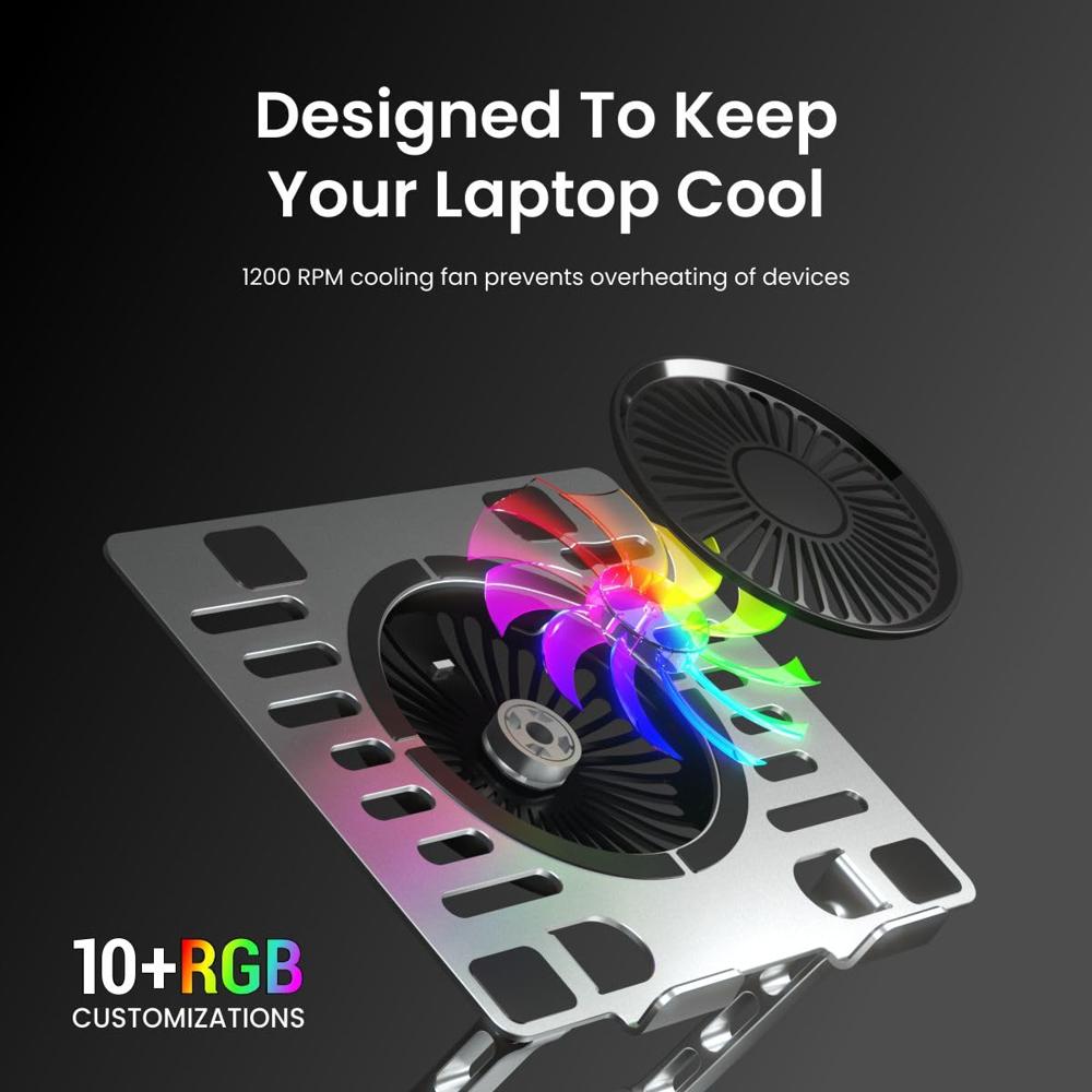 Portronics My Buddy Spinlight Laptop Stand with Cooling