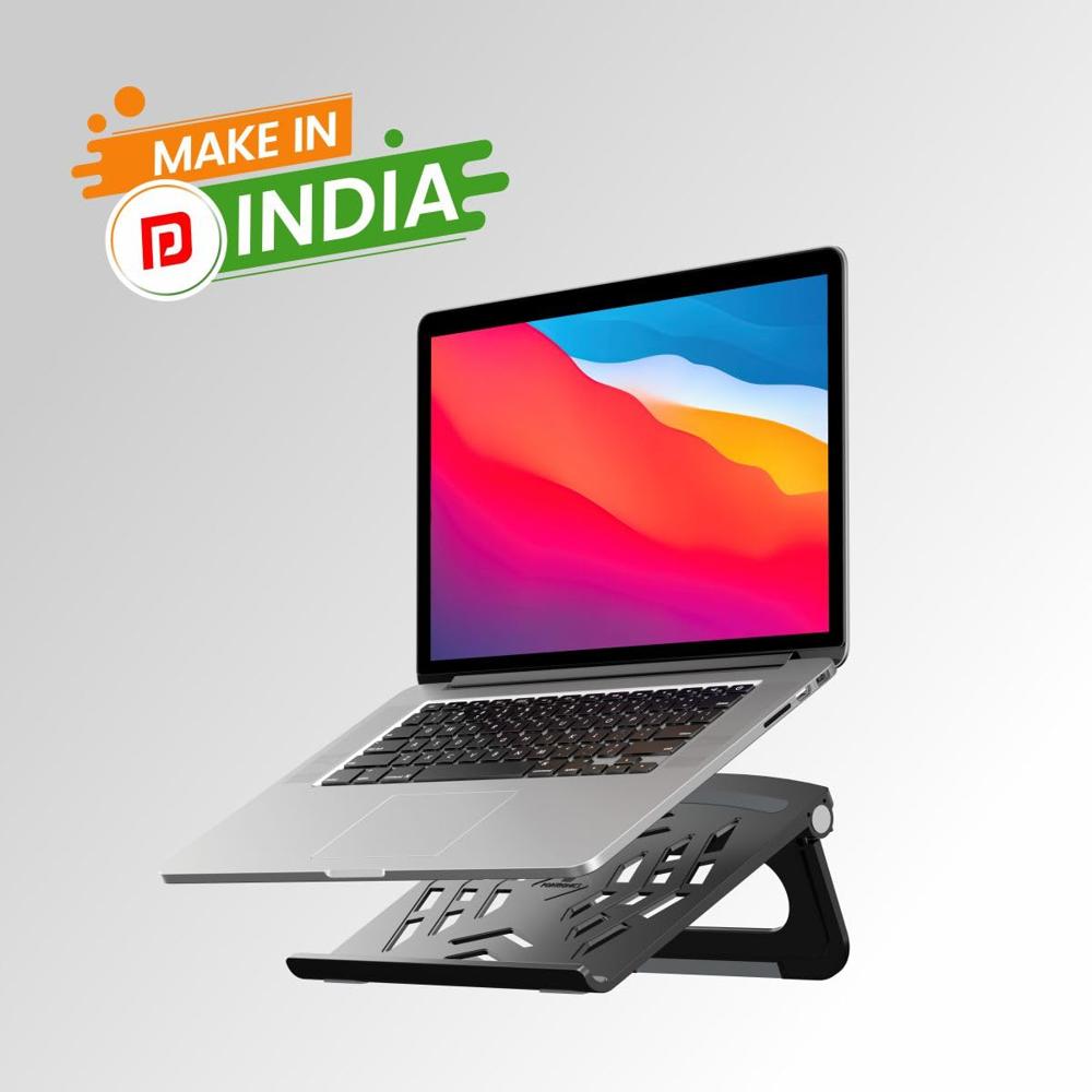 Portronics My Buddy Hexa 5 Laptop Stand with Foldable & Ventilated Design, Ergonomic Elevation,