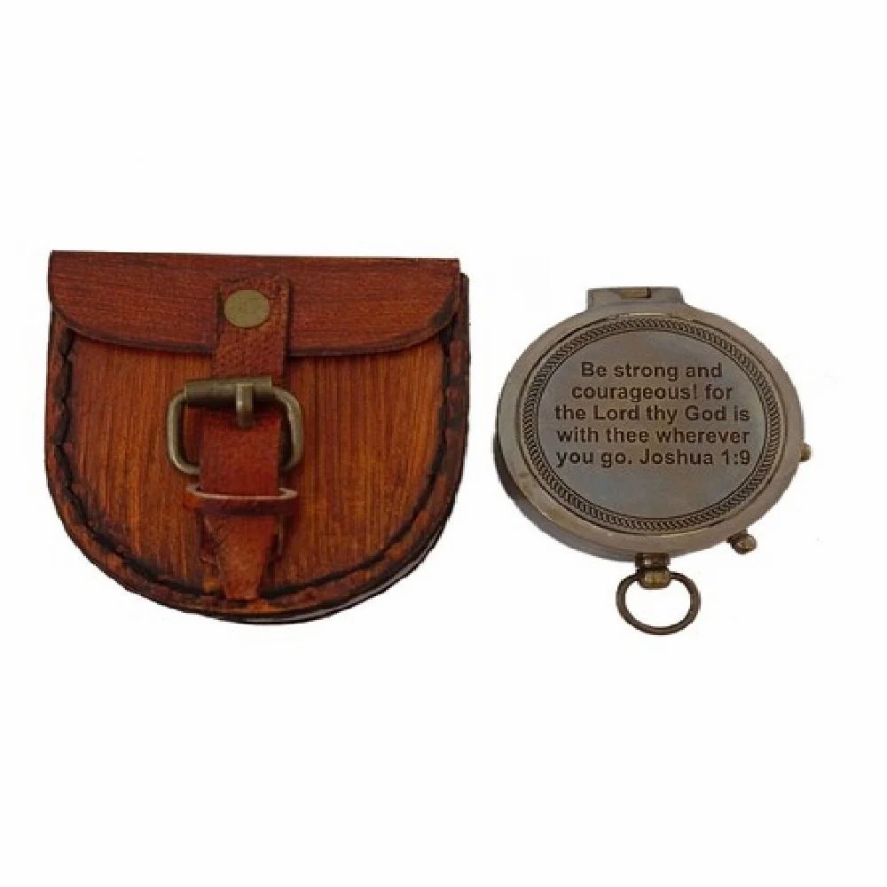 Be Strong And Courageous Sundial Compass