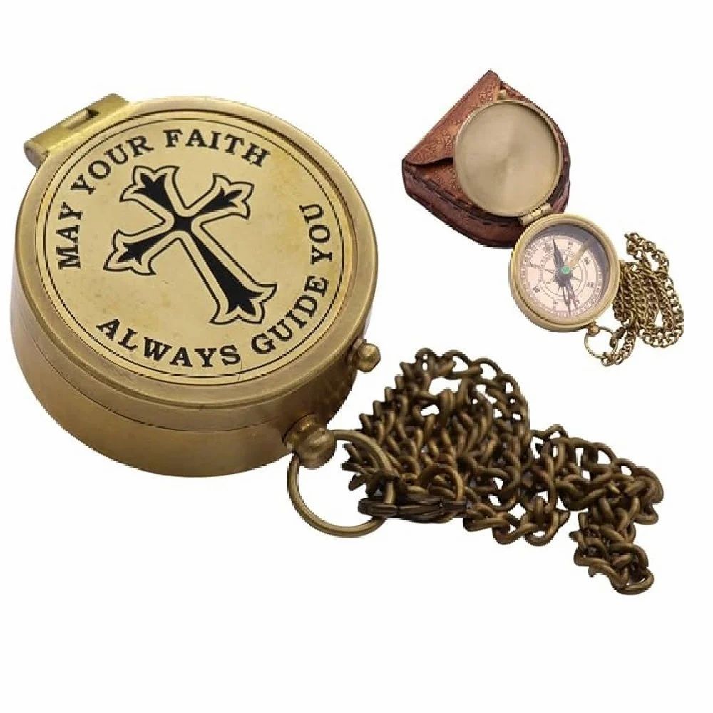 Antique Design With Beautiful Qoute Anchor Sign Engraved Dial