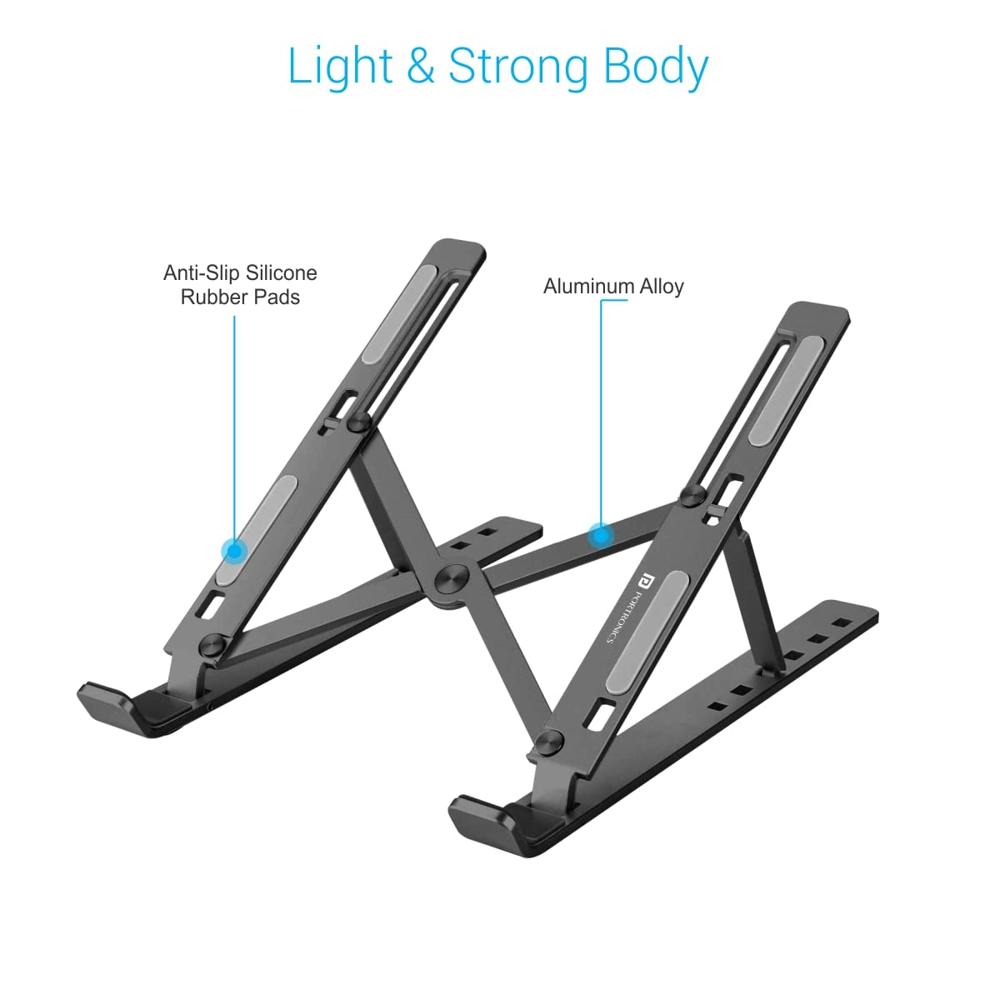 Portronics My Buddy K Portable Laptop Stand with Adjustable