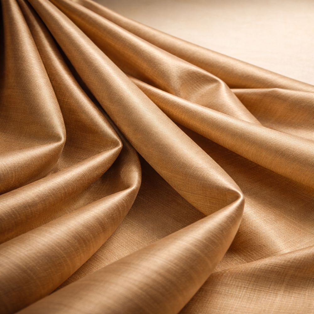 Munga Silk Fabric 70 GSM, Natural Golden Premium Silk with Strong Texture for Saree, Garments & Designer Wear