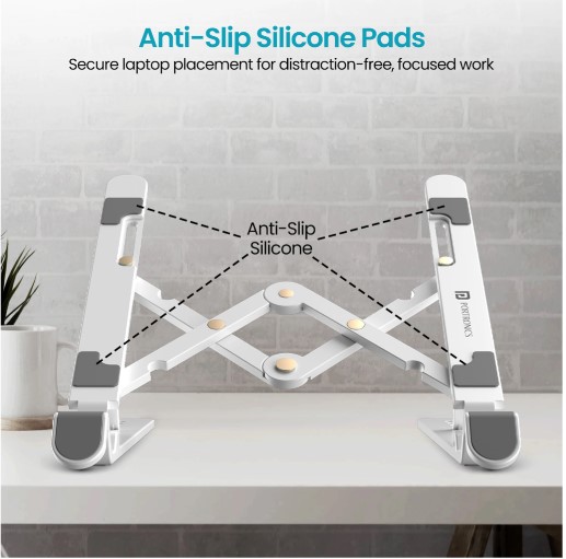 Portronics My Buddy K Lite Adjustable & Foldable Laptop Holder Riser for 15.6