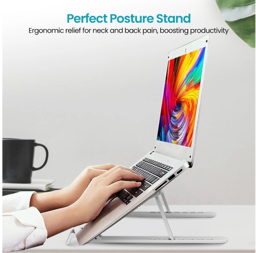 Portronics My Buddy K Lite Adjustable & Foldable Laptop Holder Riser for 15.6