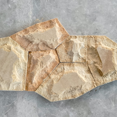 Teak Chinese Mosaic Sandstone