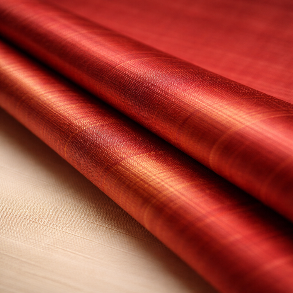 Katan Silk Fabric, Premium Pure Silk with Tight Weave & Structured Feel for Saree, Bridal & Designer Wear