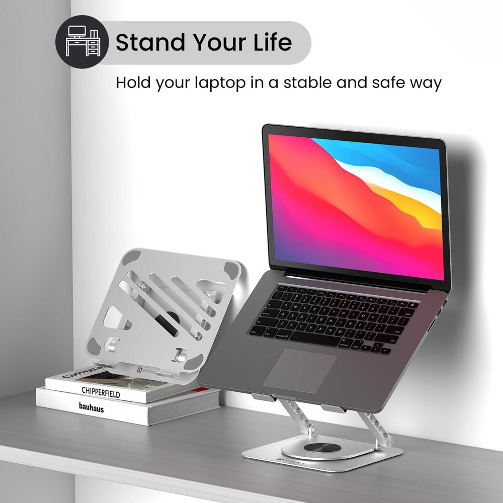 Portronics My Buddy K3 Portable Laptop Tabletop Stand I Foldable